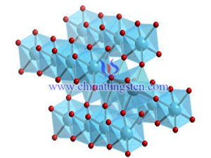 diagramme de modèle de structure moléculaire d'oxyde de tungstène violet